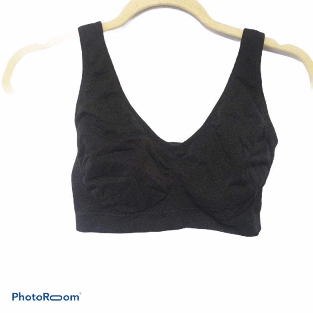 🌷(3/$25) Genie Bra Black Sports Bra Size L